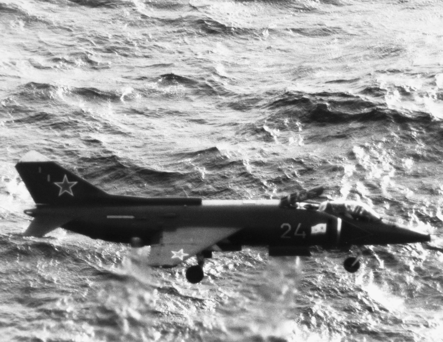 Yakovlev Yak-38 Forger Soviet VTOL naval fighter in flight