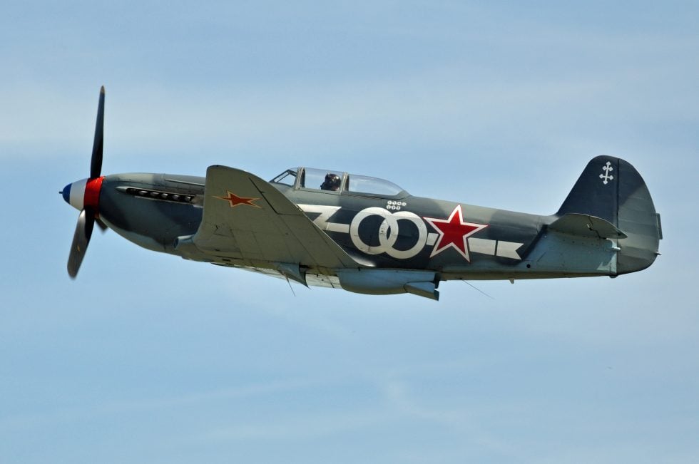 A Yakovlev Yak-3 in flight small, light and built for the turning fight.