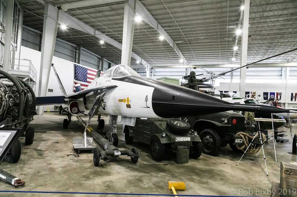 The second prototype, 72-1570, preserved in the aircraft pavilion at the USS Alabama Battleship Memorial Park in Mobile, Alabama.