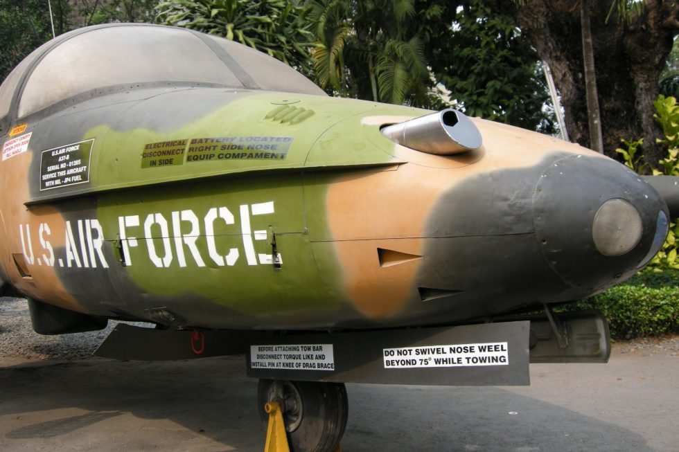A captured A-37 preserved in Vietnam  a reminder that the North flew the type after 1975.
