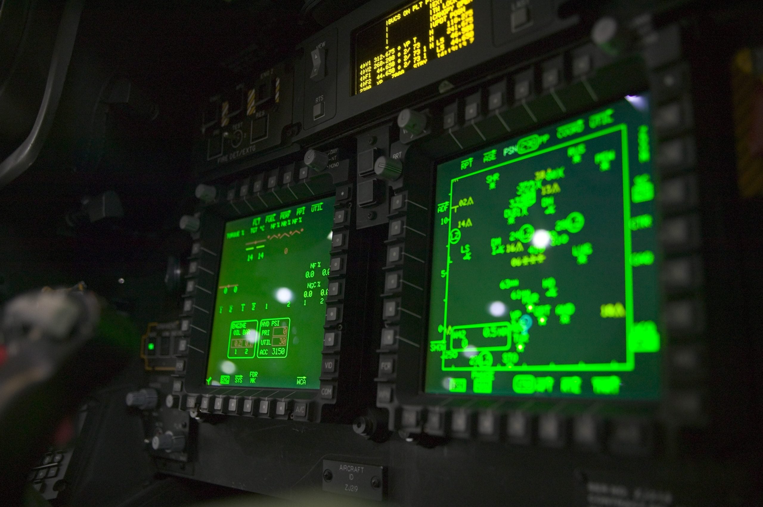 WAH-64 Apache cockpit instrument panel