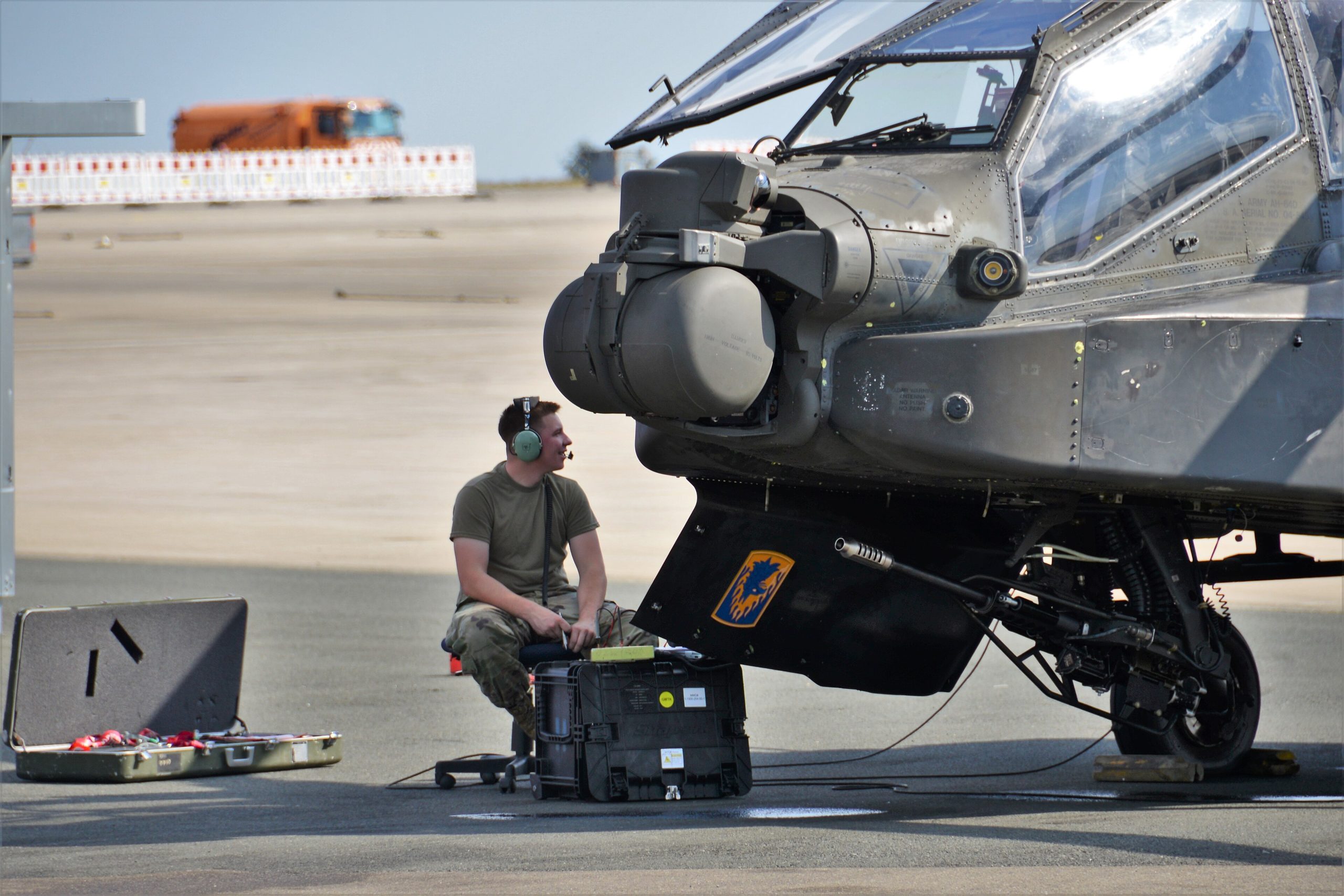 AH-64D Apache Longbow with mast-mounted radar