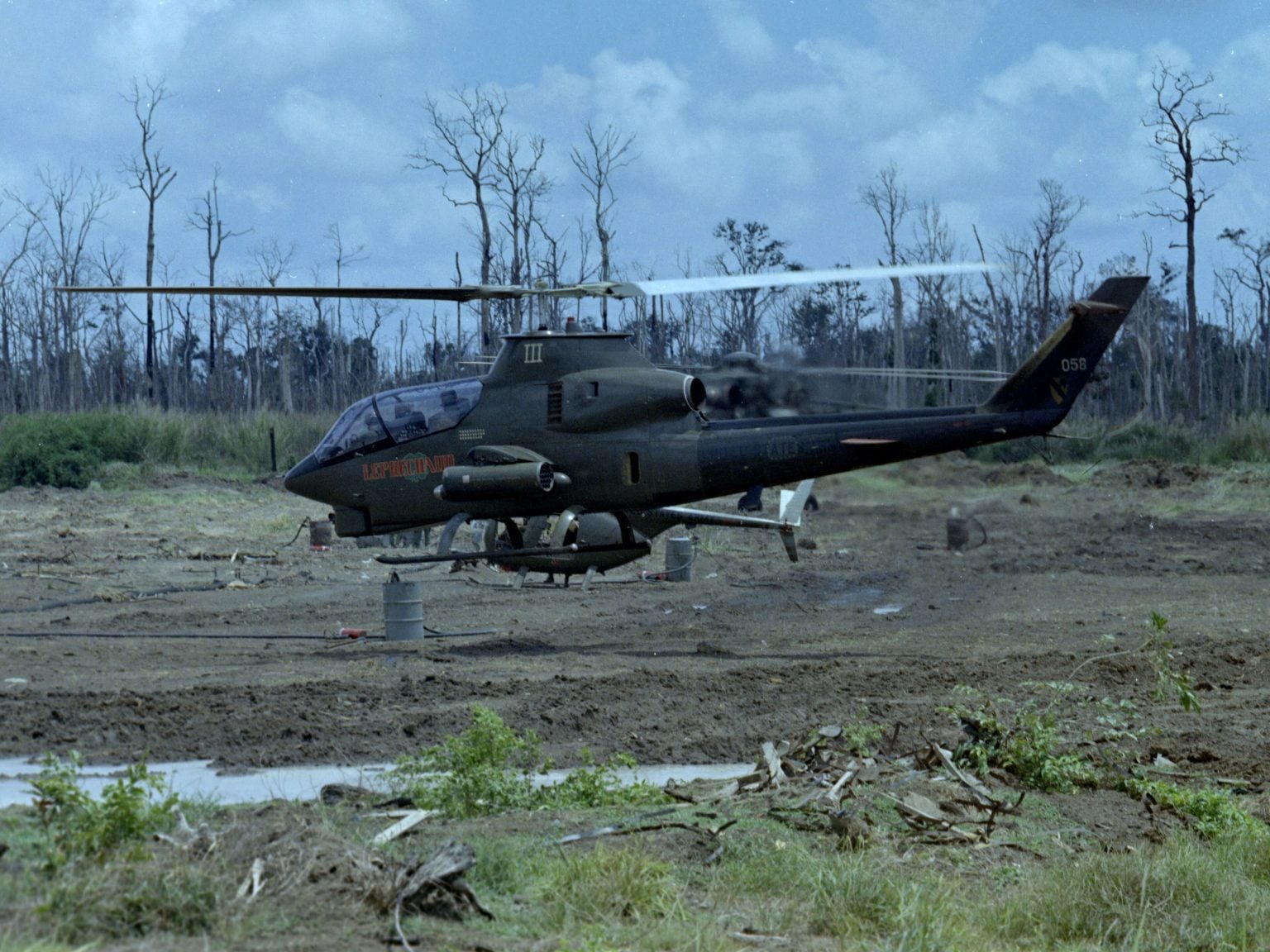 Bell AH-1G Cobra attack helicopter of the U.S. Army in South Vietnam, 1970