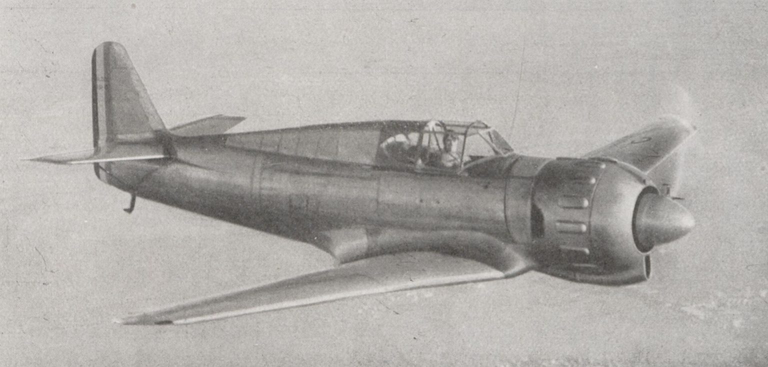 Bloch MB.152 single-seat fighter of the French Armee de l'Air in flight