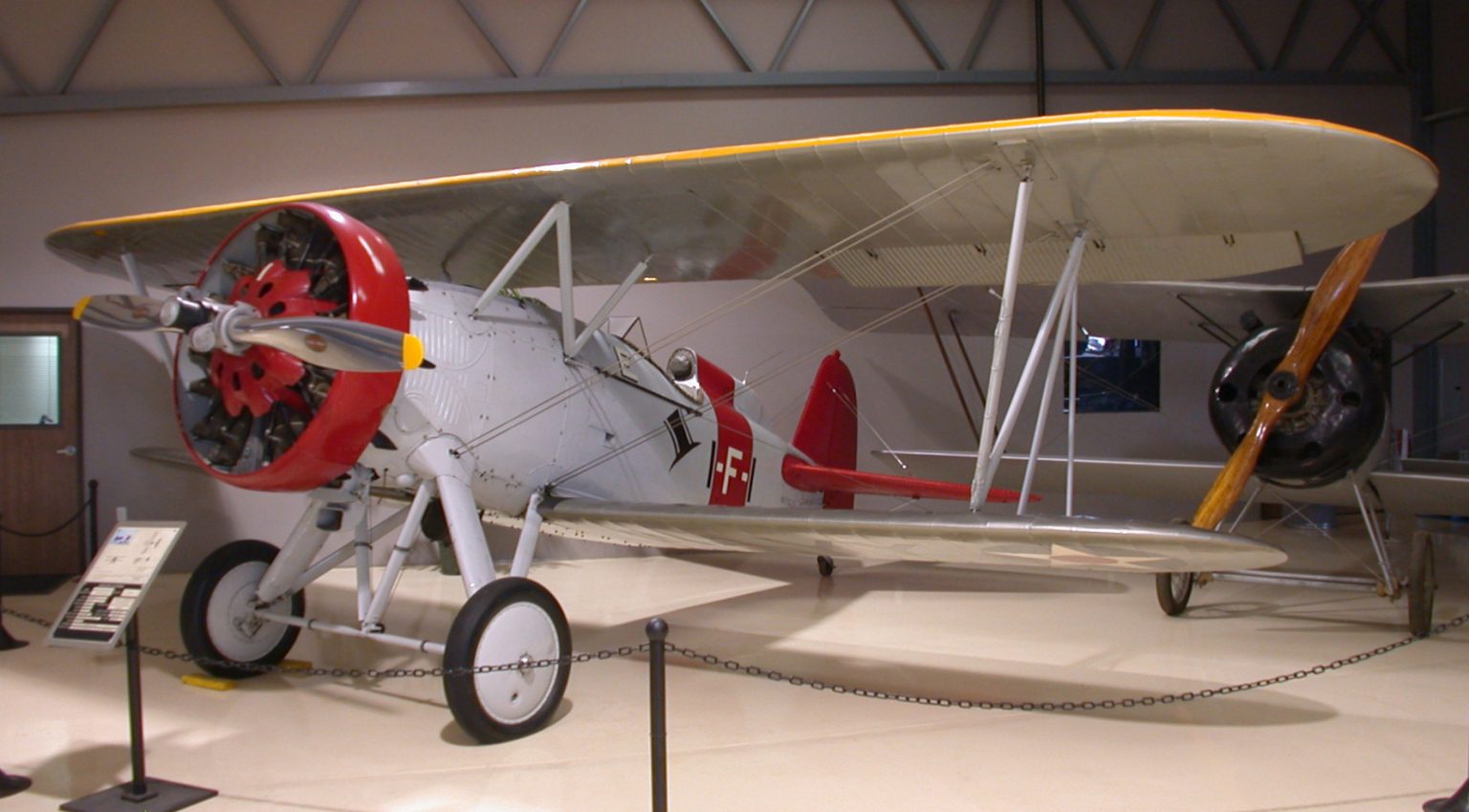Preserved Boeing P-12 at the Planes of Fame Museum, Chino. Photo: Greg Goebel / Wikimedia Commons (CC BY-SA 2.0).