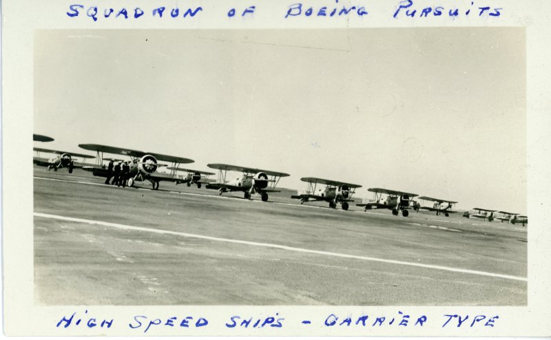 Squadron of Boeing P-12 pursuits in 1932. Photo: San Diego Air & Space Museum Archives, public domain.