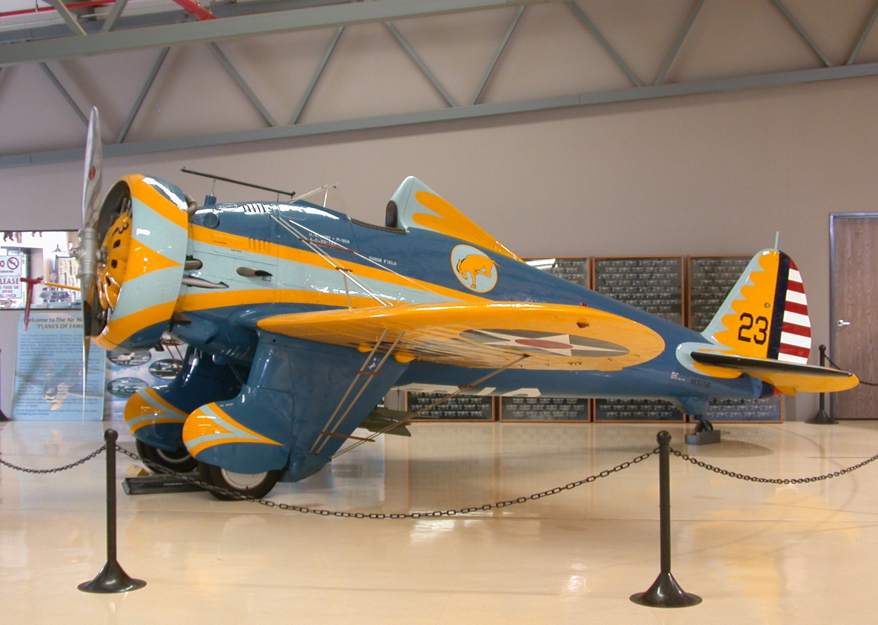 Boeing P-26 Peashooter monoplane fighter in flight