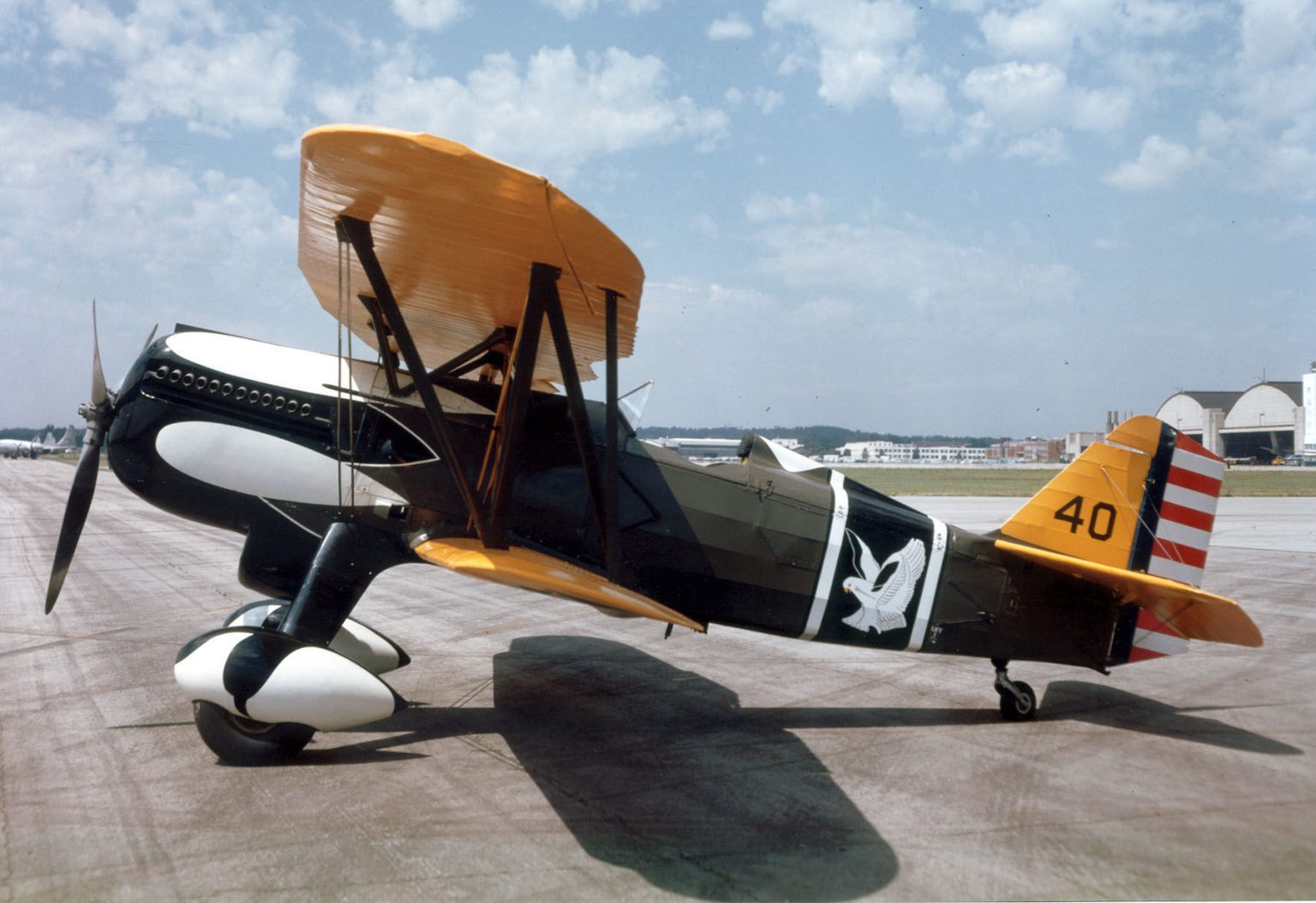 Curtiss P-6E Hawk of the 17th Pursuit Squadron in Snowy Owl markings. Photo: US Air Force, public domain.