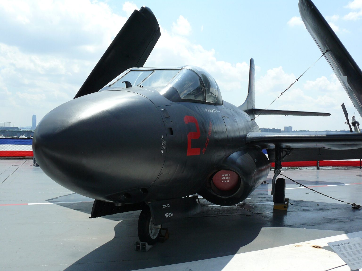 Preserved Douglas F3D-2 Skyknight on museum display. Photo: Ad Meskens / Wikimedia Commons (CC BY-SA 3.0).