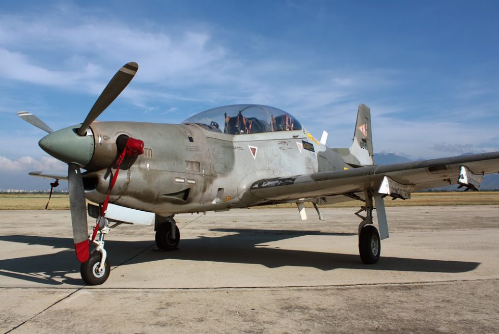 A Venezuelan Air Force EMB-312 Tucano on the ramp.