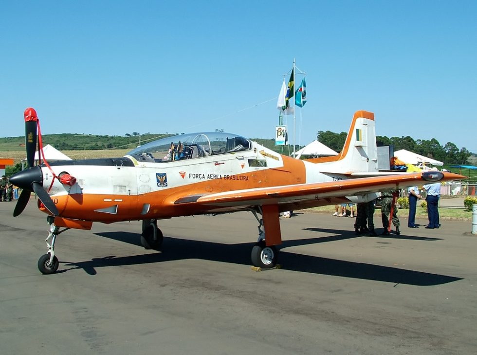 An Embraer T-27 Tucano of the Brazilian Air Force, the types first and largest operator.