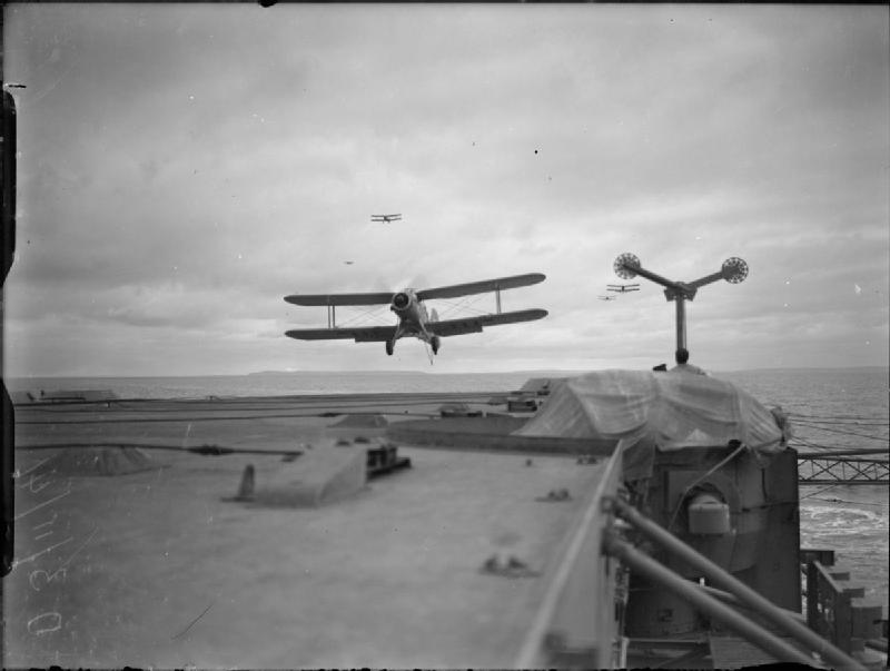 A Fairey Albacore, the Fleet Air Arm&rsquo;s torpedo aircraft, landing on HMS Victorious. Photo: Lt C. H. Parnall, RN official photographer &mdash; IWM (public domain).