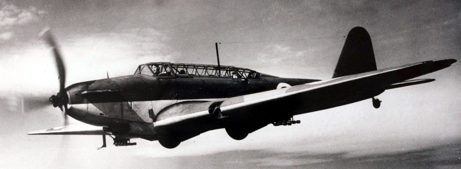 Fairey Battle light bombers of the Royal Air Force lined up before the war