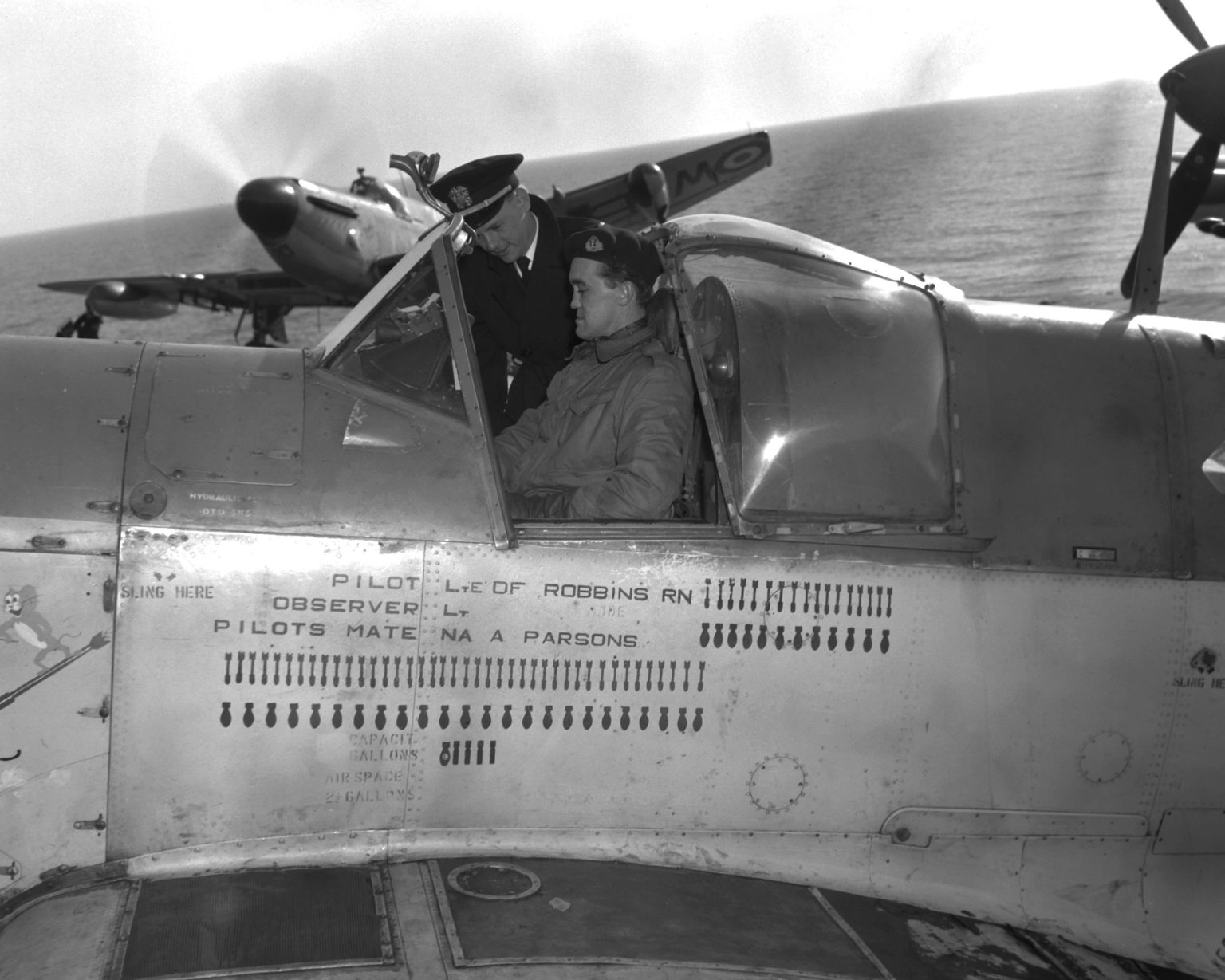 Fairey Firefly aboard the carrier HMS Glory during the Korean War, 1953
