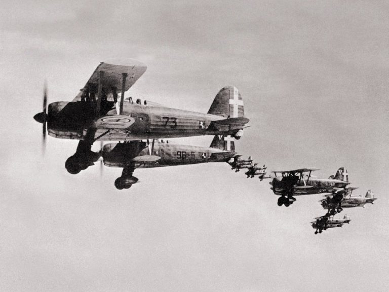 Fiat CR.42 Falcos of the 73rd and 97th Squadrons at Benina, Libya