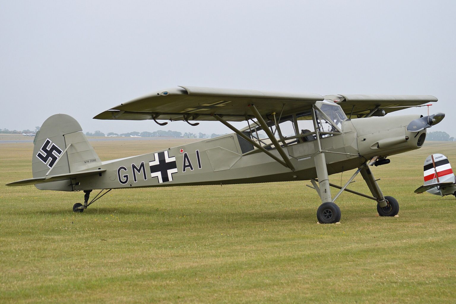 Fieseler Fi 156 Storch liaison aircraft in flight