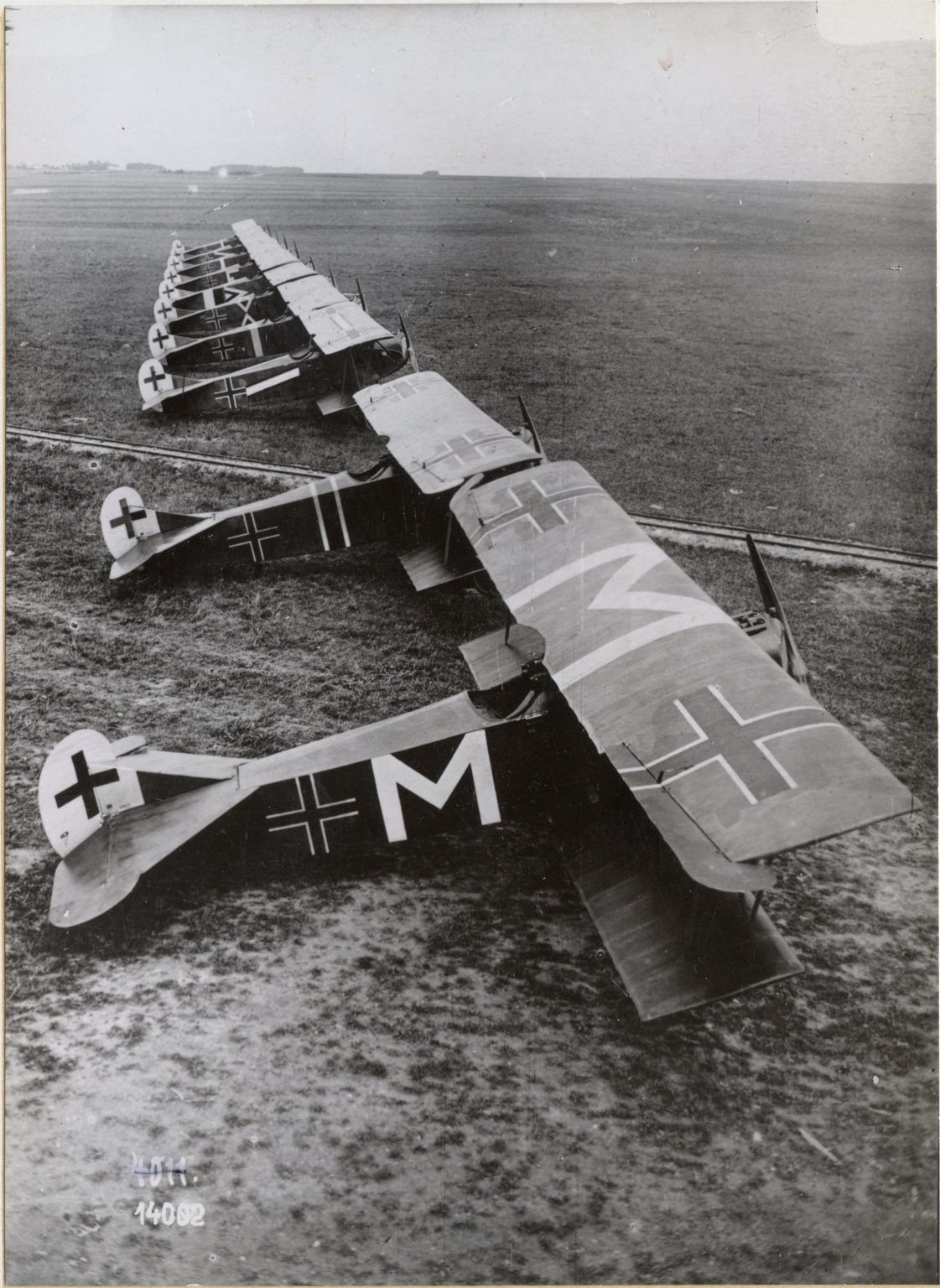 Front-line Fokker D.VII of Jagdstaffel 72 at Bergnicourt airfield in July 1918
