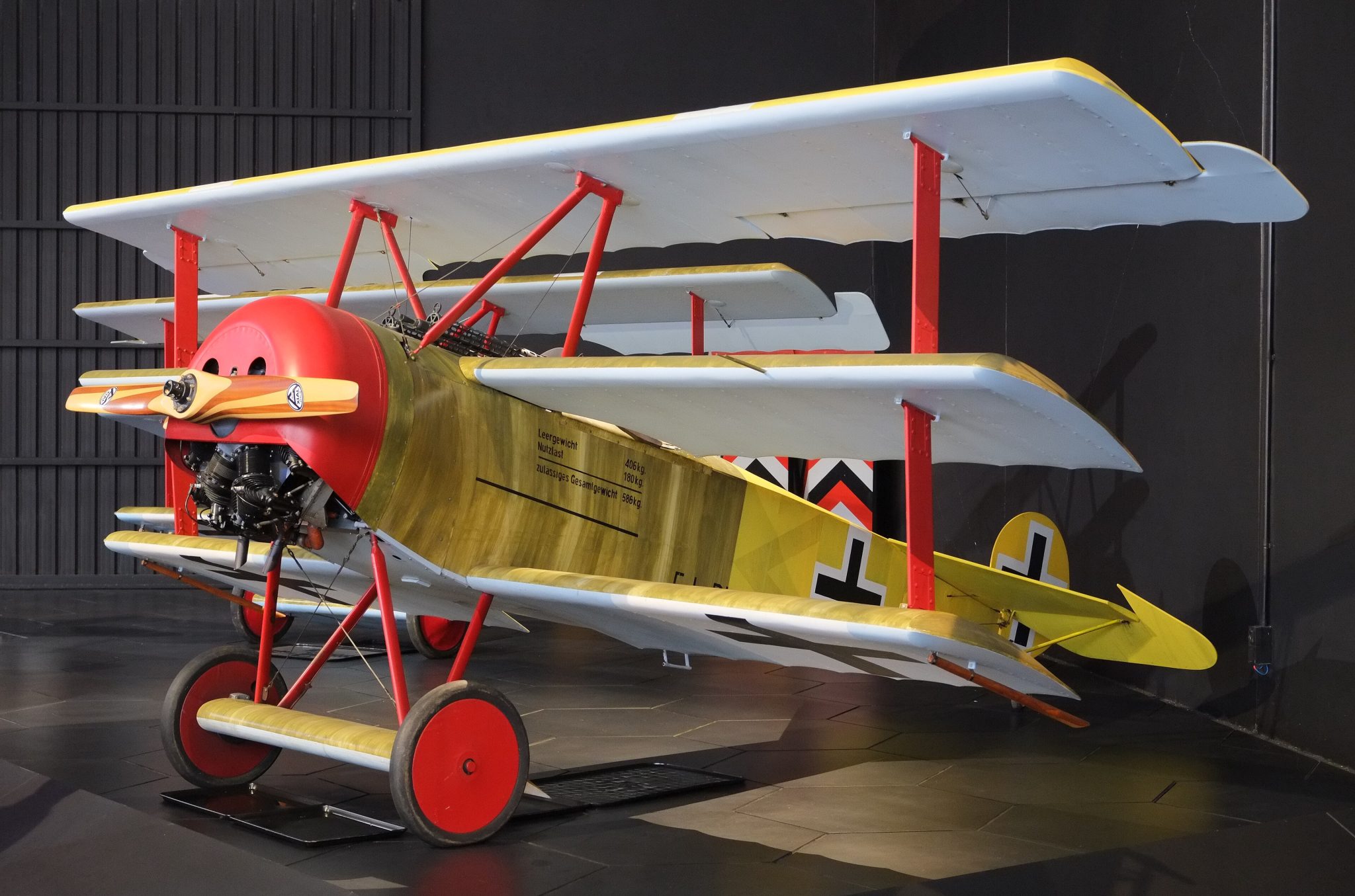 Fokker Dr.I Triplane replica at the Omaka museum