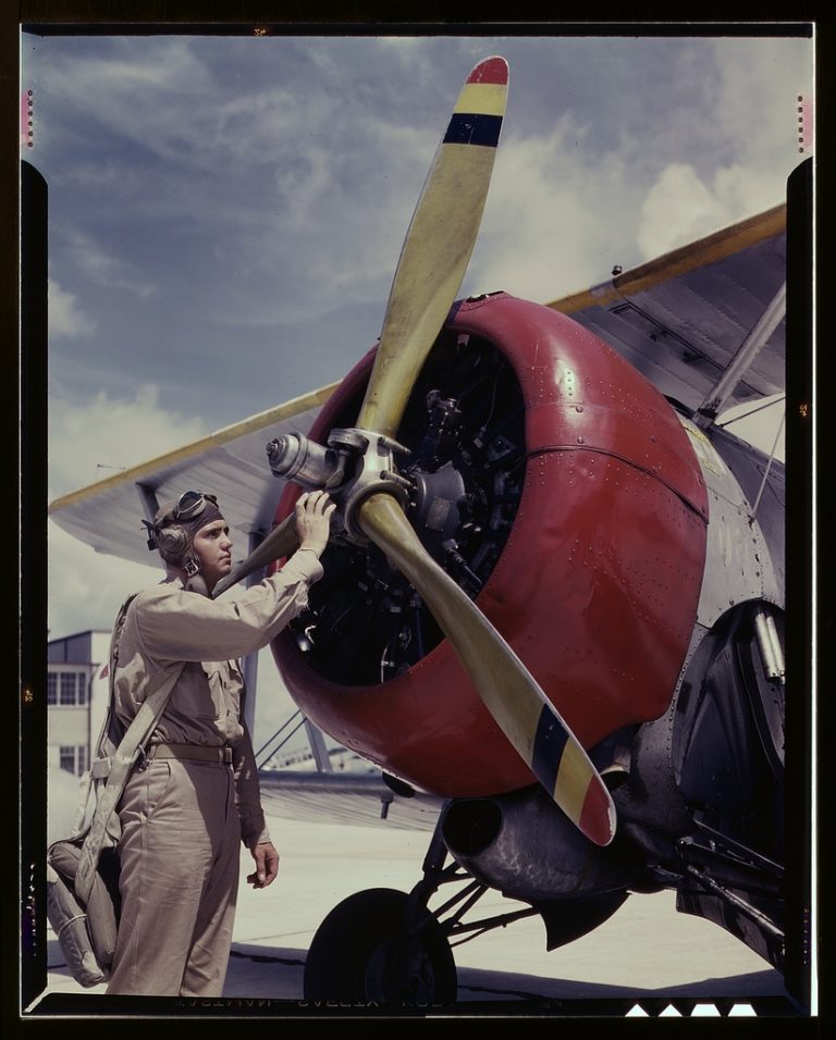 Grumman F3F-2 trainer at Corpus Christi, 1942