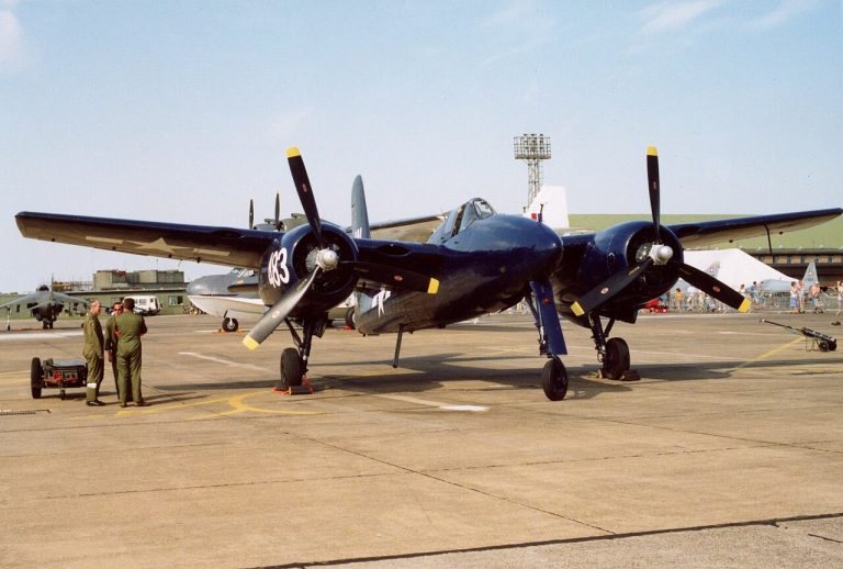 Preserved Grumman F7F Tigercat at an airshow