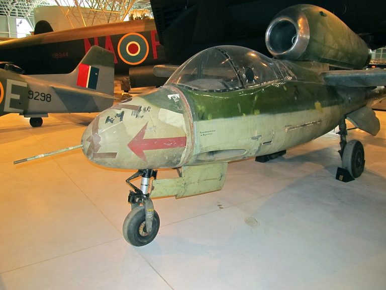 Preserved Heinkel He 162 in a museum