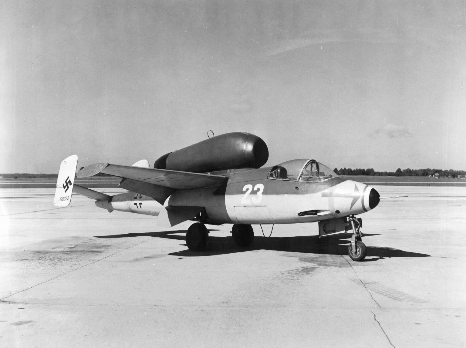 Heinkel He 162 Volksjäger jet fighter, captured example