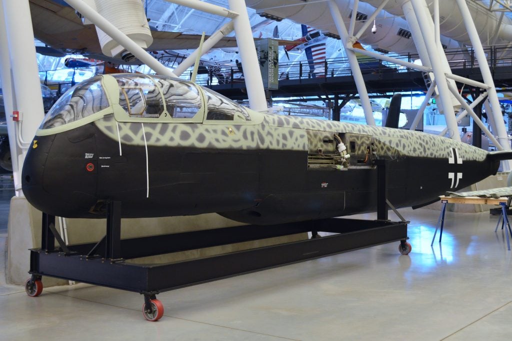 Side view of the surviving Heinkel He 219 A-2 Uhu Werknummer 290202 at Udvar-Hazy