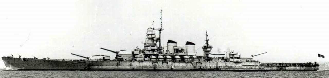 Italian battleship Roma, sunk by a Do 217-launched Fritz X on 9 September 1943