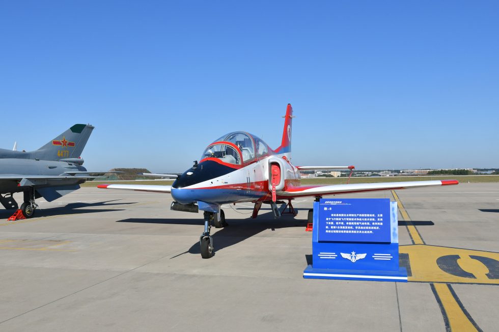 A Chinese PLA Air Force JL-8, the domestic version of the K-8.
