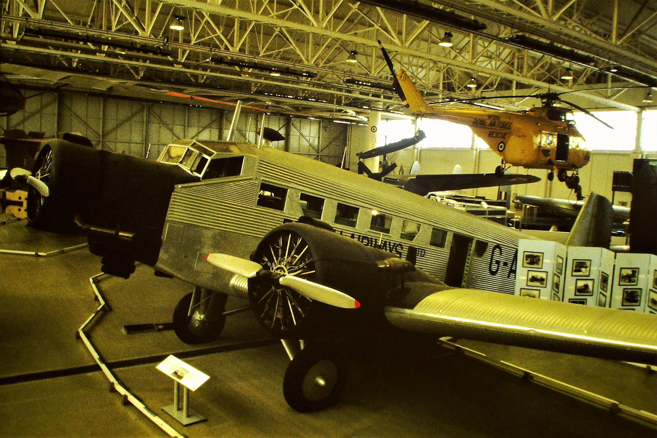 Restored Junkers Ju 52/3m trimotor showing three radial engines and corrugated skin