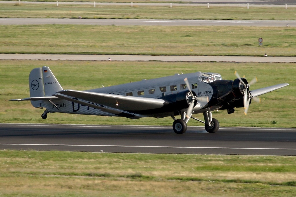 Deutsche Lufthansa Junkers Ju 52/3m airliner of the 1930s