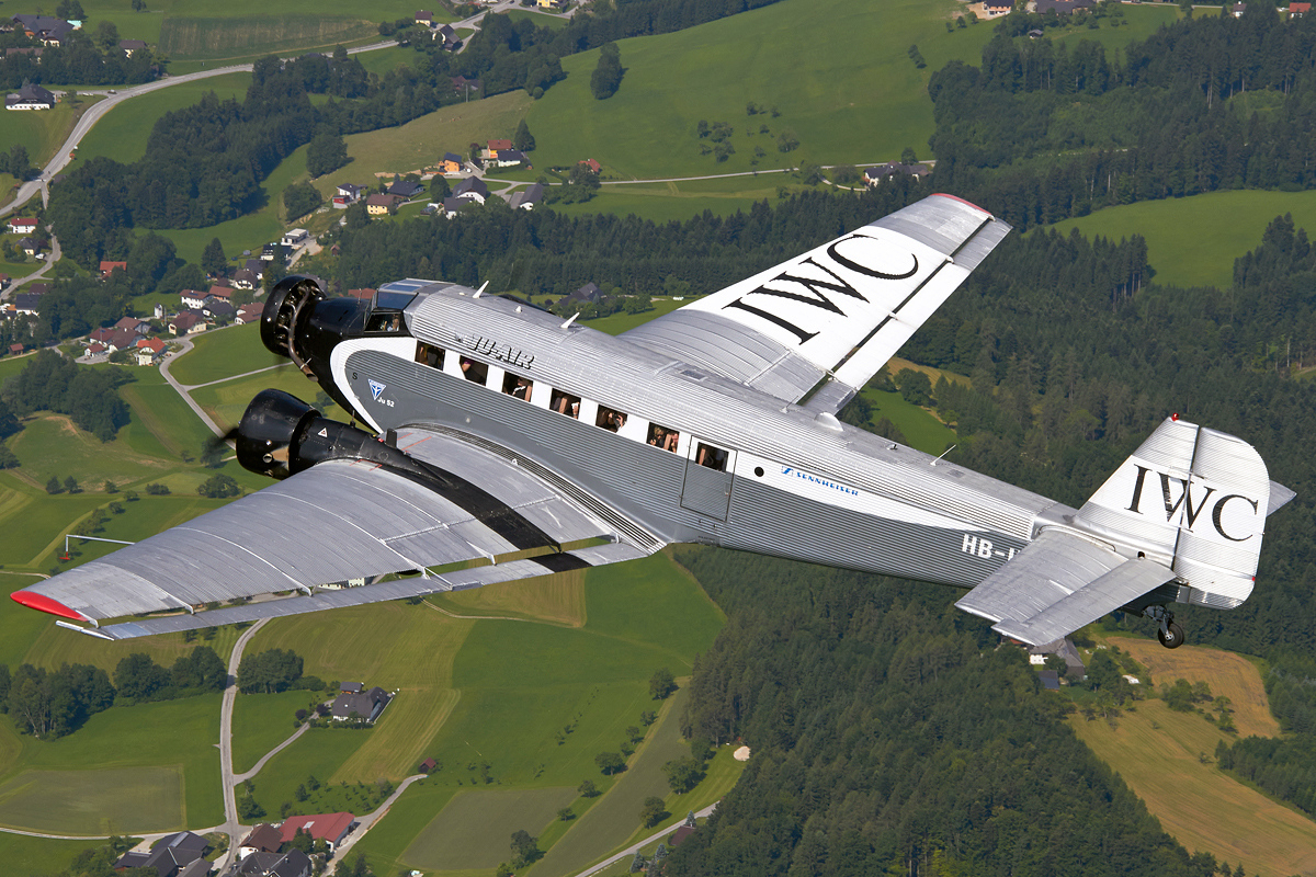 Junkers Ju 52/3m of Ju-Air in flight over the Alps