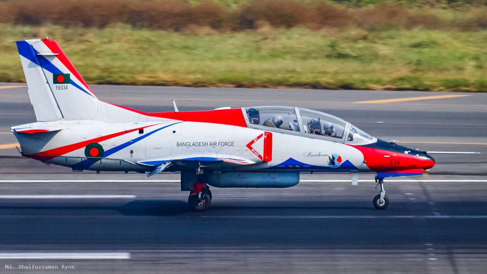 A Bangladesh Air Force K-8W Karakorum  the types modern glass-cockpit variant.