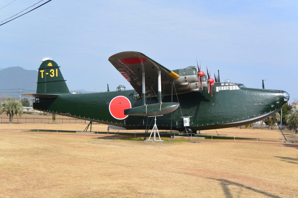 The sole surviving H8K2 preserved at the Kanoya Air Base Museum, Japan.
