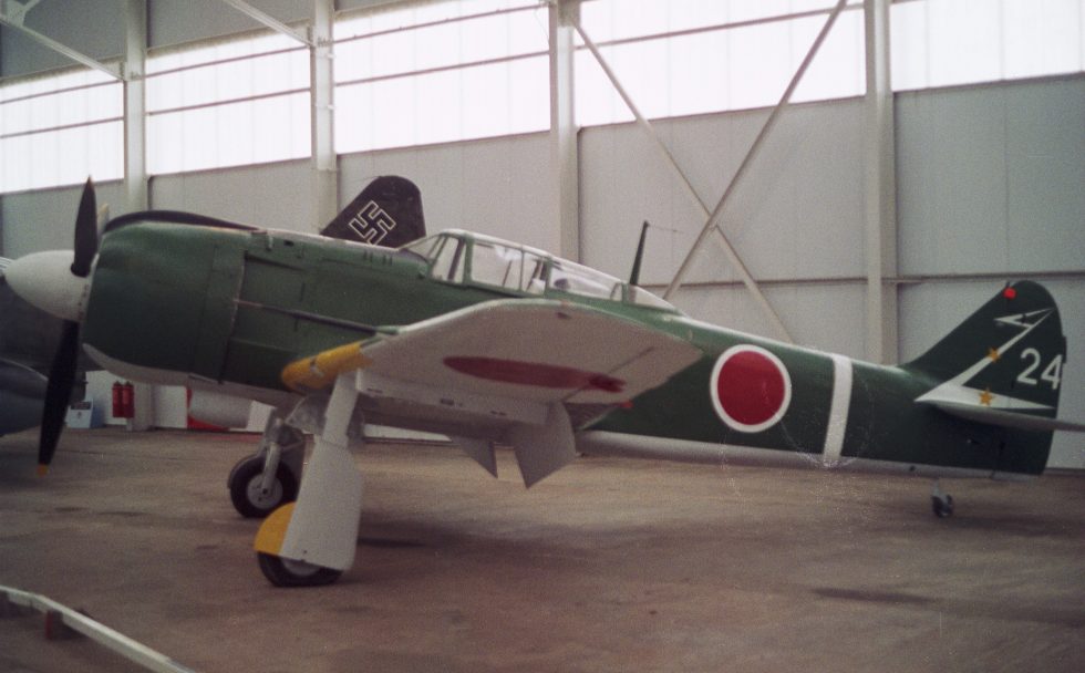 The surviving Ki-100-1b in Imperial Japanese Army markings, construction number 16336.