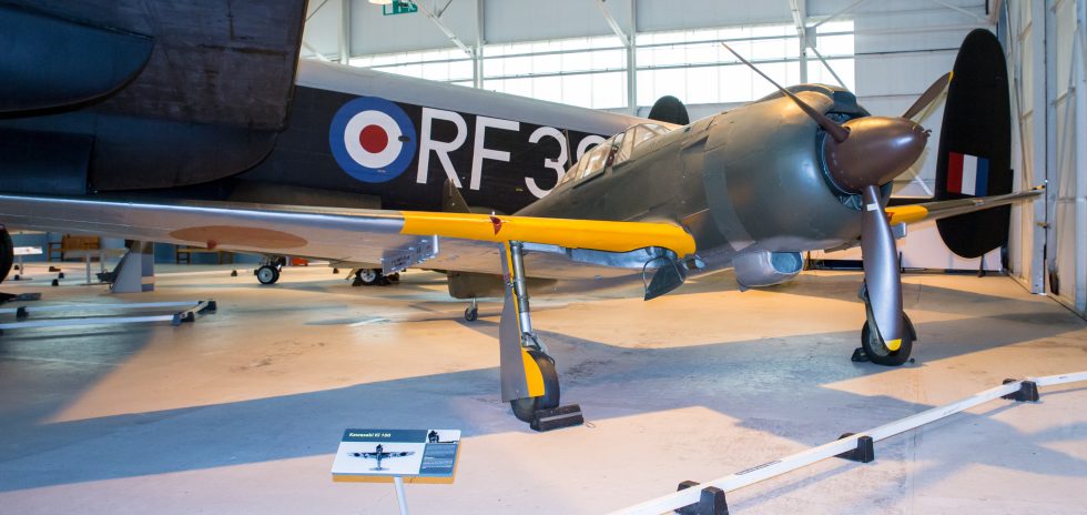 The sole surviving Kawasaki Ki-100, preserved by the RAF Museum  the only one left in the world.