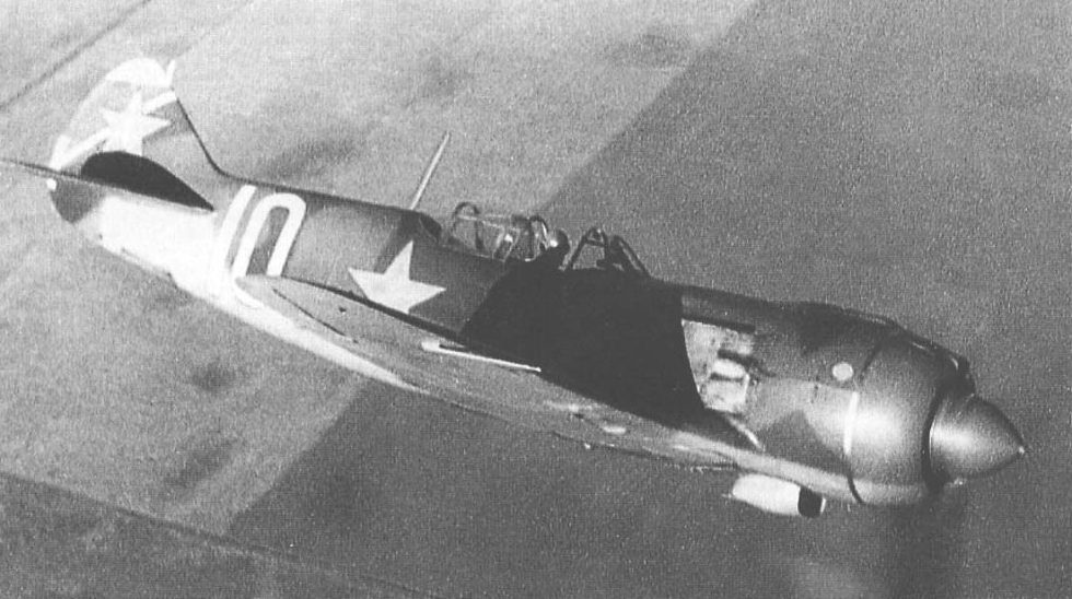 A Lavochkin La-5F in flight  the radial transplant that saved a failing fighter.