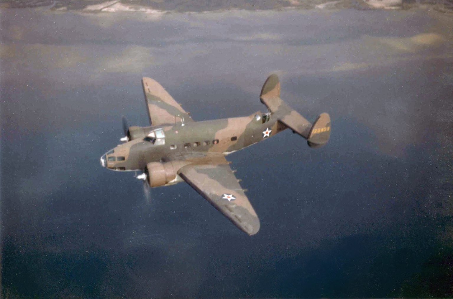 USAAF Lockheed A-29 Hudson in flight, c.1941