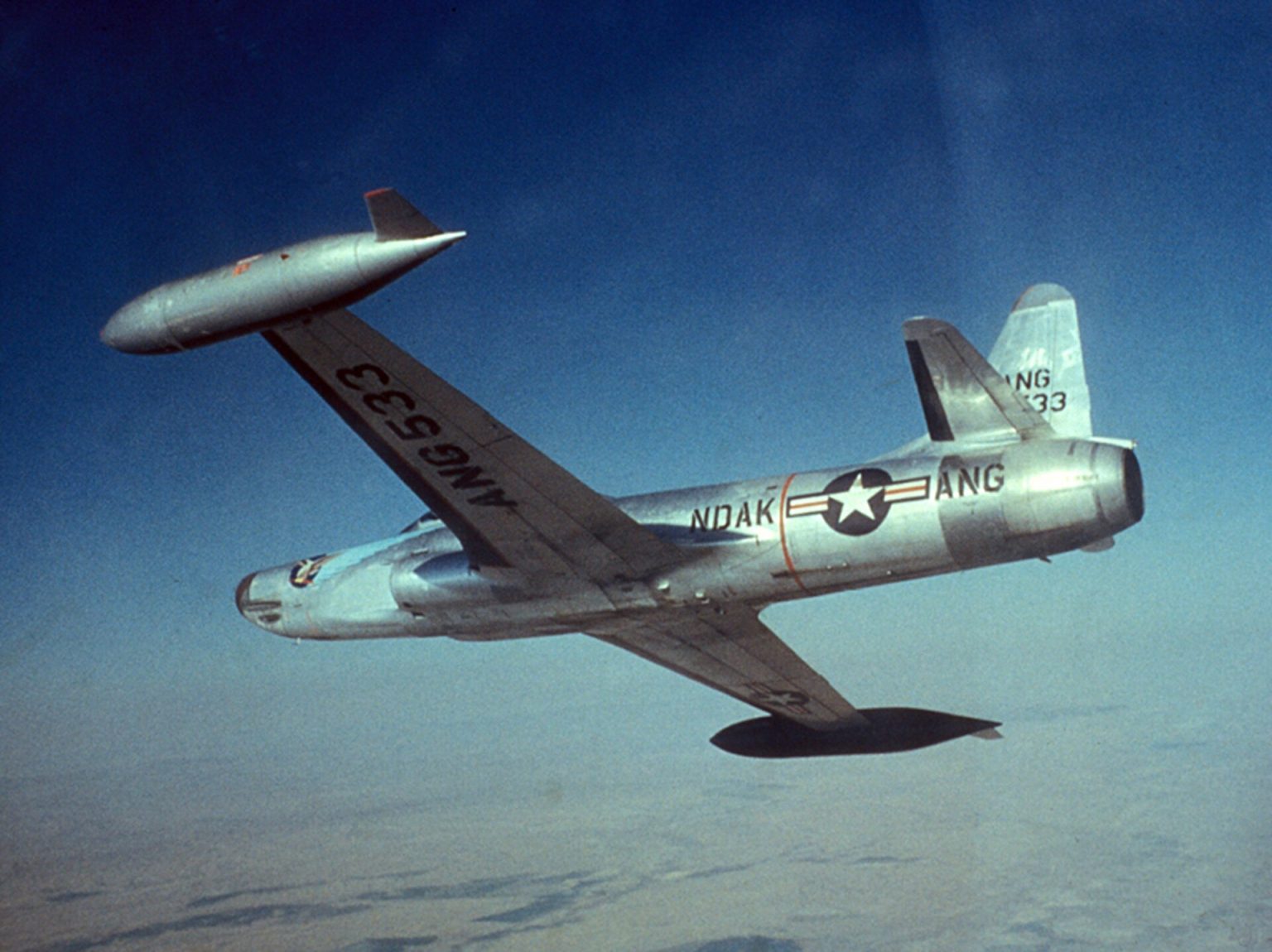 Lockheed F-94 Starfire jet night fighter in flight