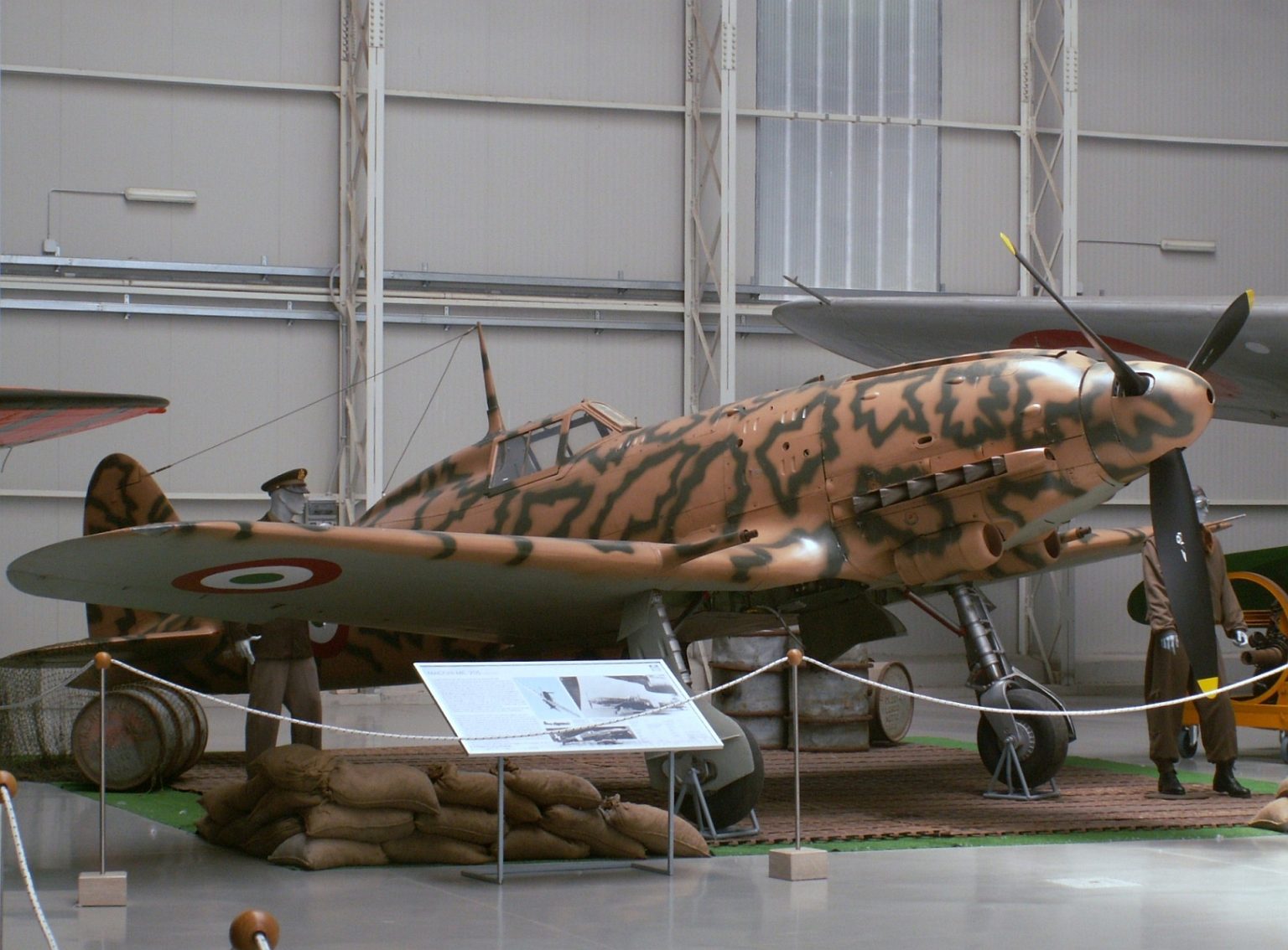 Macchi C.205 Veltro fighter preserved at the Italian Air Force Museum