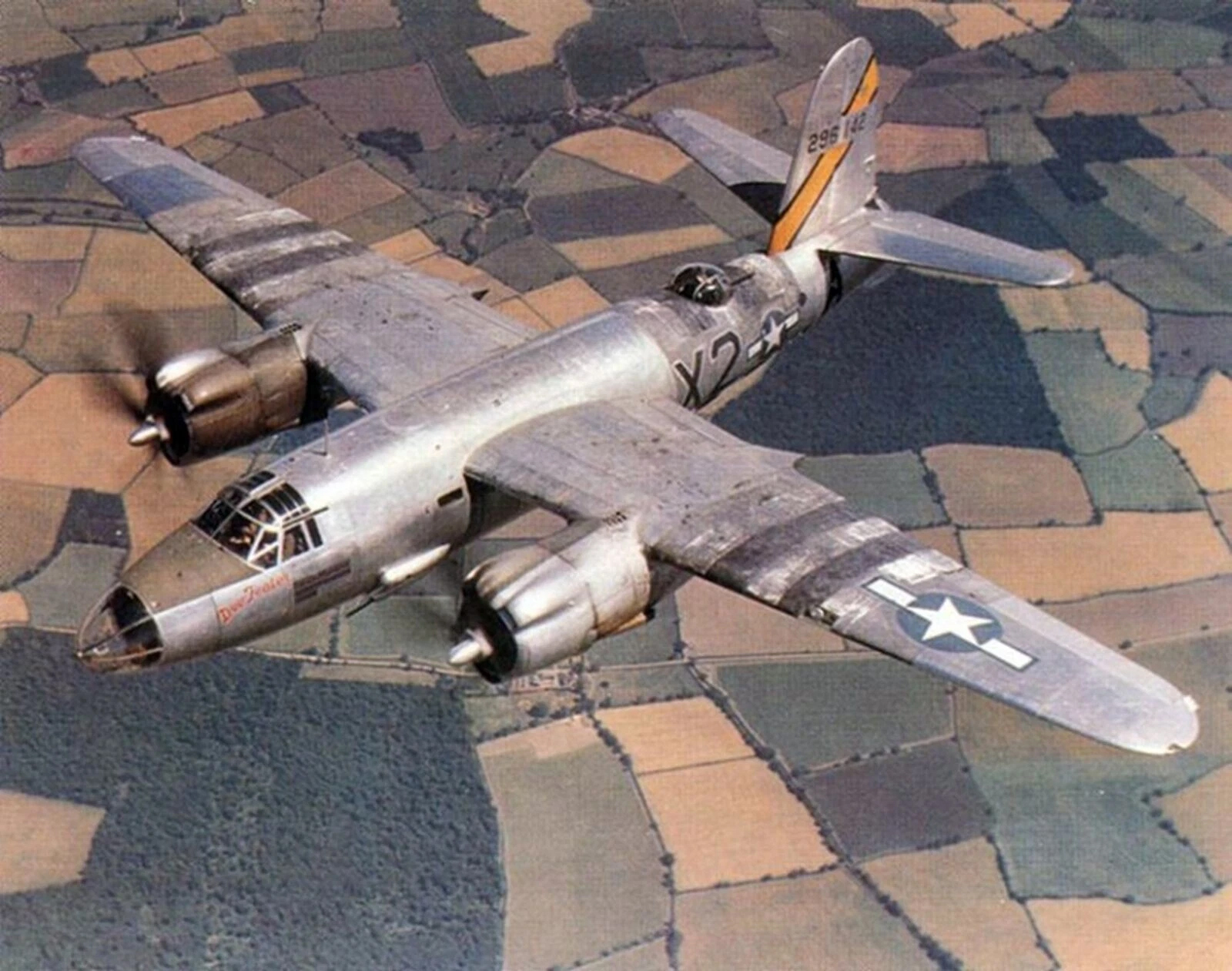 Martin B-26 Marauder medium bomber banking in flight