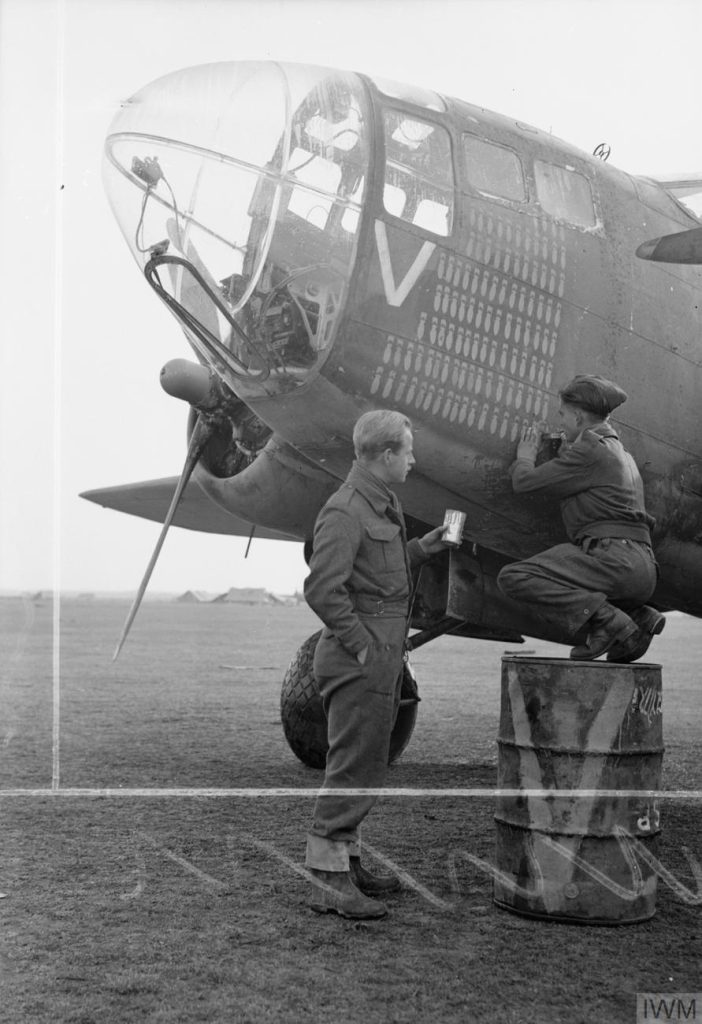 RAF ground crew with a 223 Squadron Martin Baltimore in Italy. Photo: RAF official photographer / IWM, public domain.