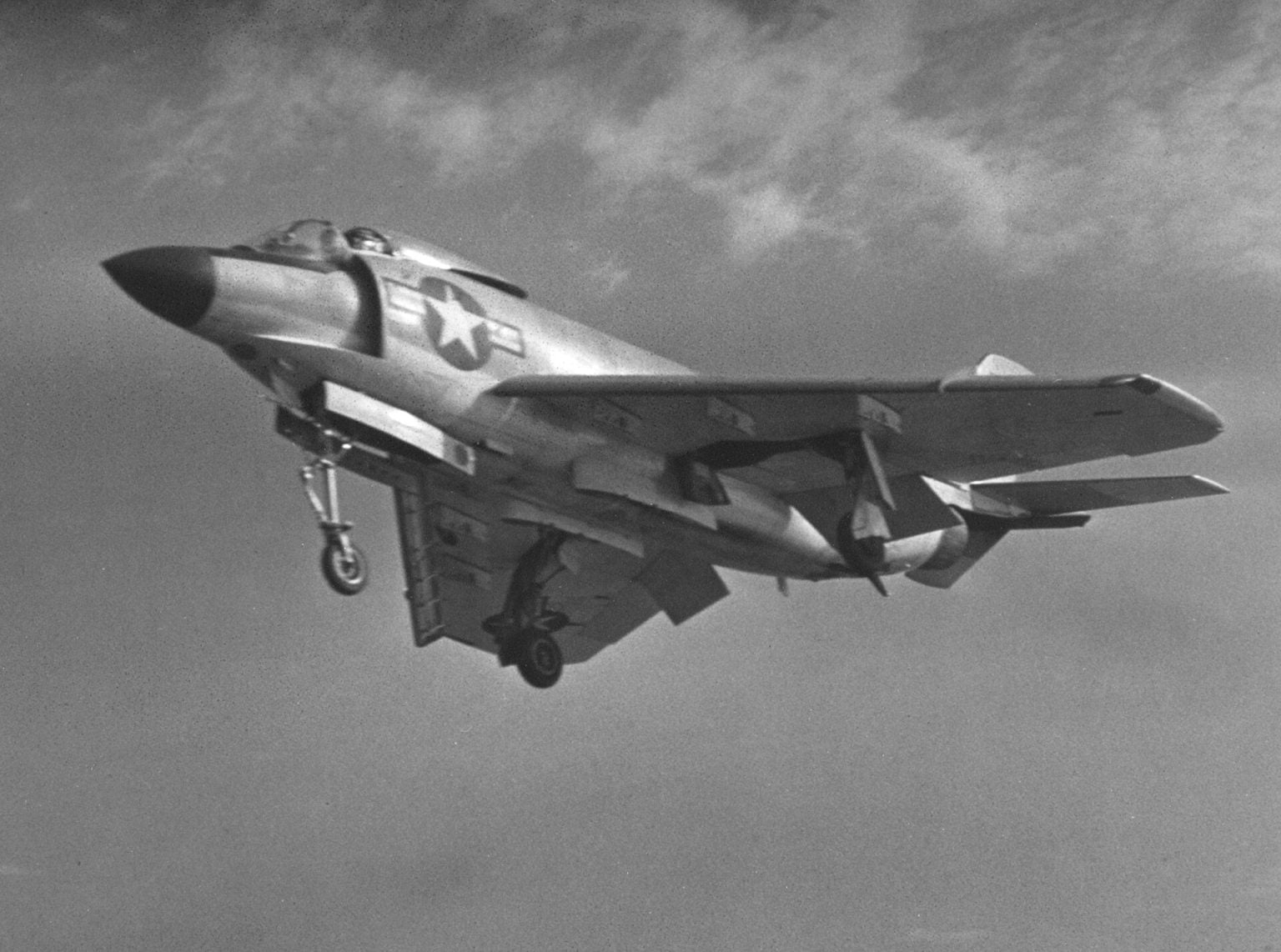 McDonnell F3H Demon carrier fighter in flight