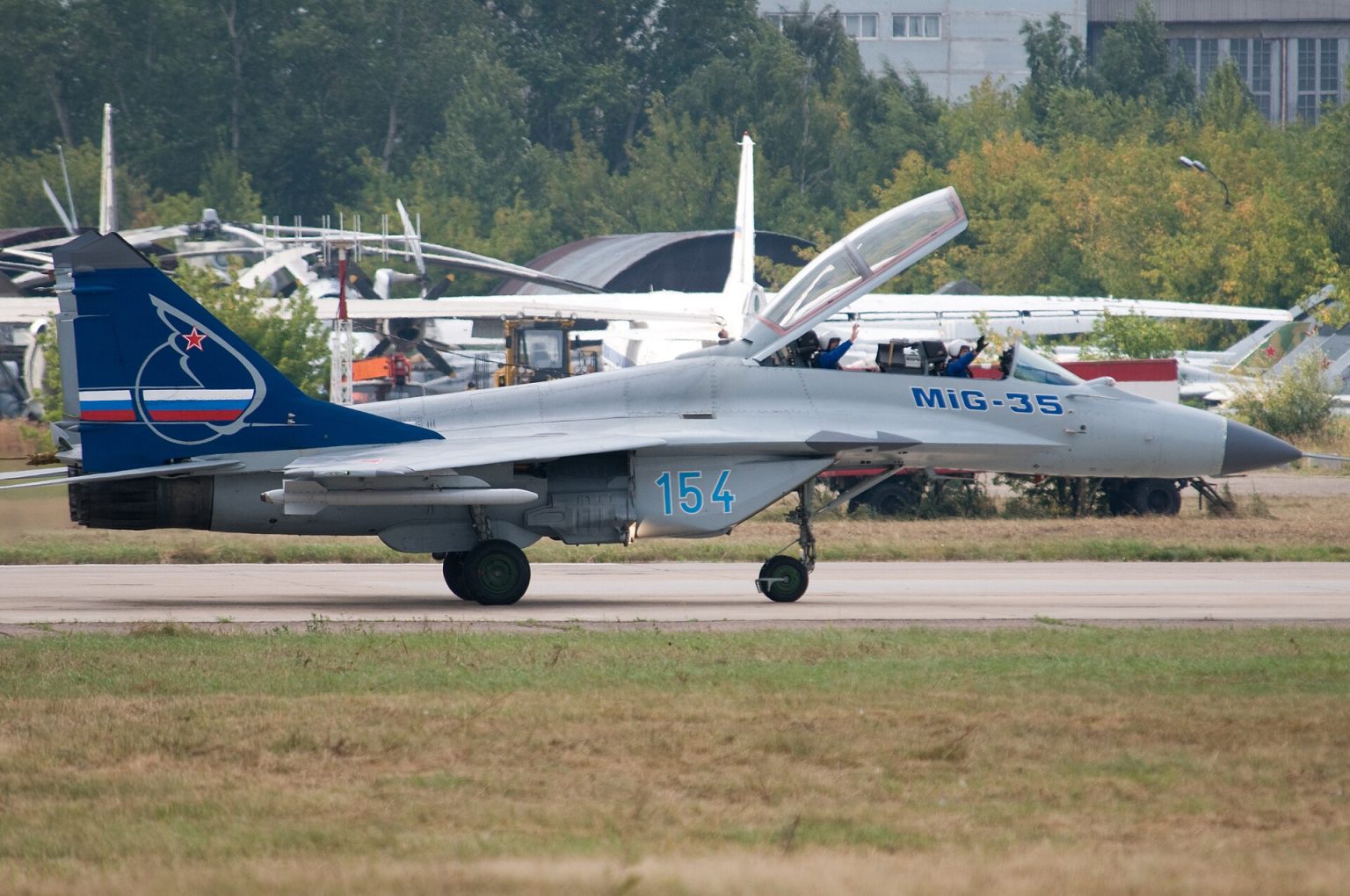 Mikoyan MiG-35 Fulcrum-F multirole fighter at an airshow