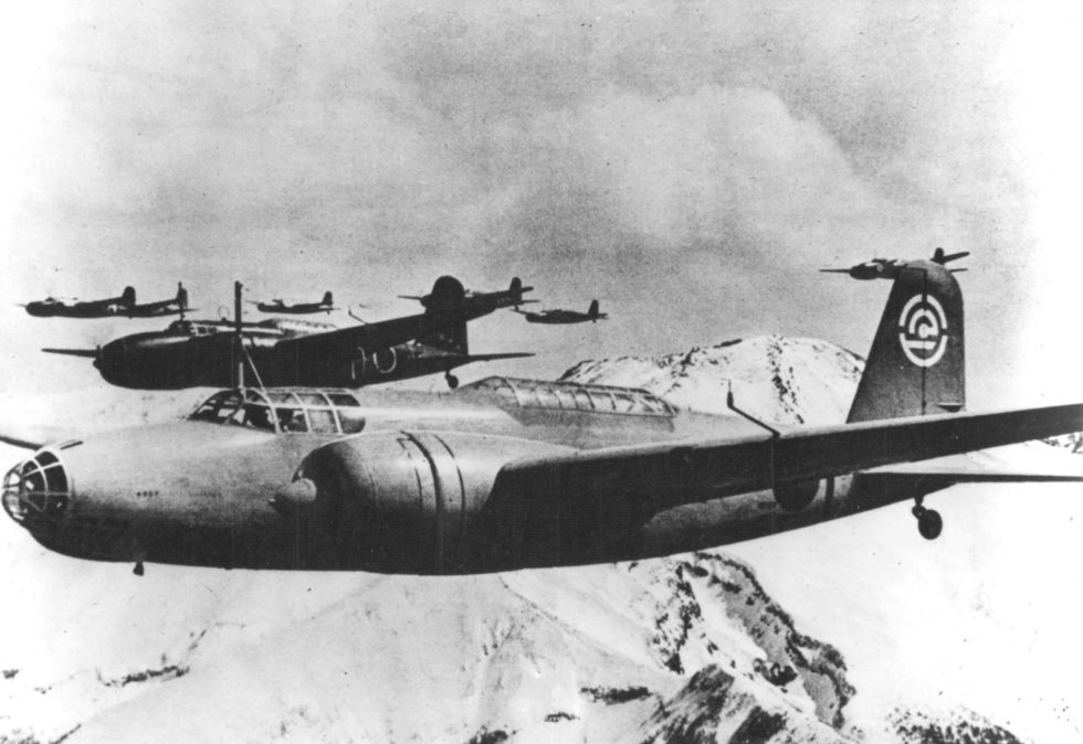 Ki-21-II bombers in formation  the Imperial Japanese Armys standard heavy bomber.