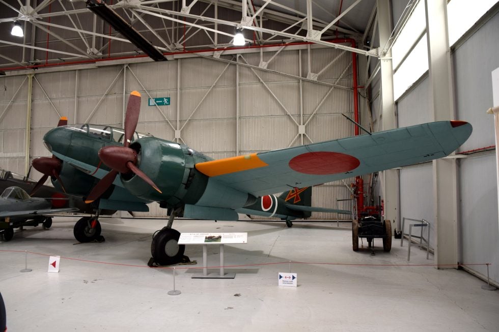 The sole surviving Dinah in 81st Sentai markings  a front three-quarter view of its clean lines.