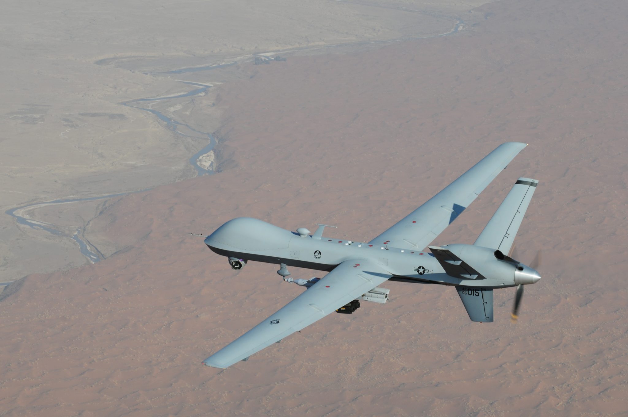 General Atomics MQ-9 Reaper armed unmanned aircraft in flight