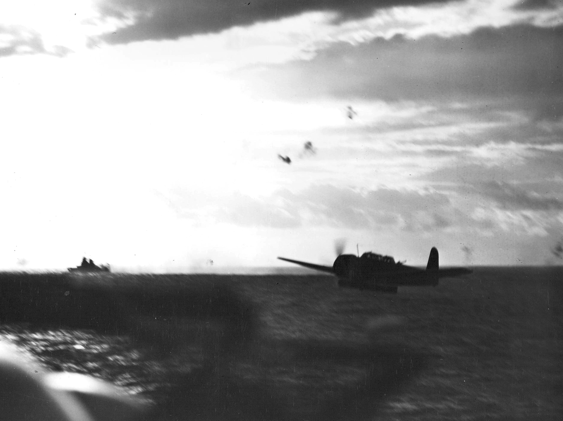 Nakajima B6N Tenzan Jill Imperial Japanese Navy carrier torpedo bomber in flight
