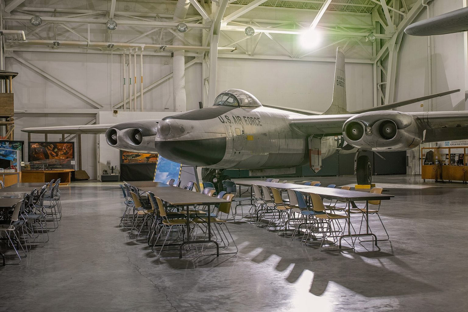 Preserved North American B-45C Tornado at the National Museum of the US Air Force. Photo: Aaron Headly / Wikimedia Commons (CC BY-SA 4.0).