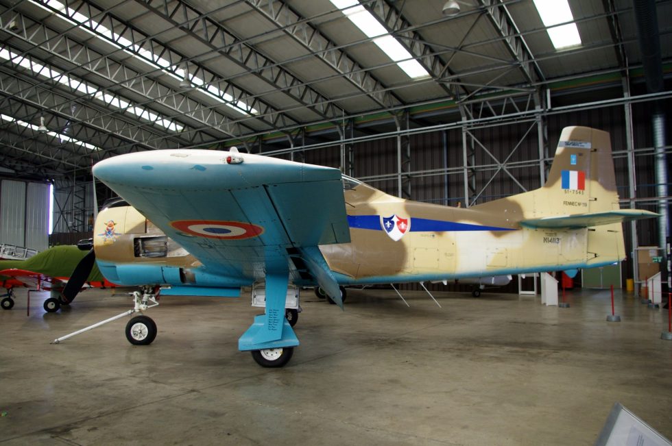A preserved North American T-28 Fennec  the French counter-insurgency conversion of the Trojan.